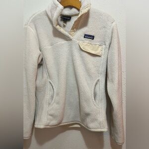 Patagonia Cream Re-Tool Snap T Fleece Pullover Sz M
